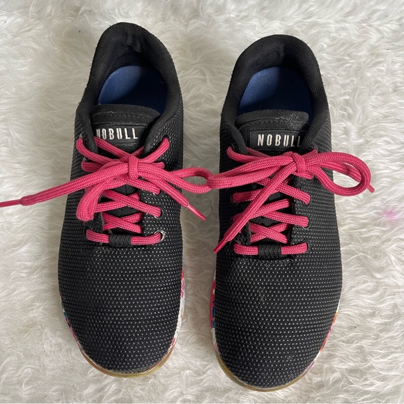 NoBull women’s Black Floral Trainer size 6.5 - Picture 6 of 15